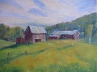 Landscape - Barns In Vermont - Oil